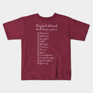 Digital Nomad Destination Kids T-Shirt